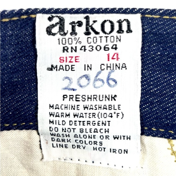 VINTAGE Girls Denim Shorts Size 14 Montgomery Ward NWT 80s 90s NOS Deadstock - Picture 7 of 13